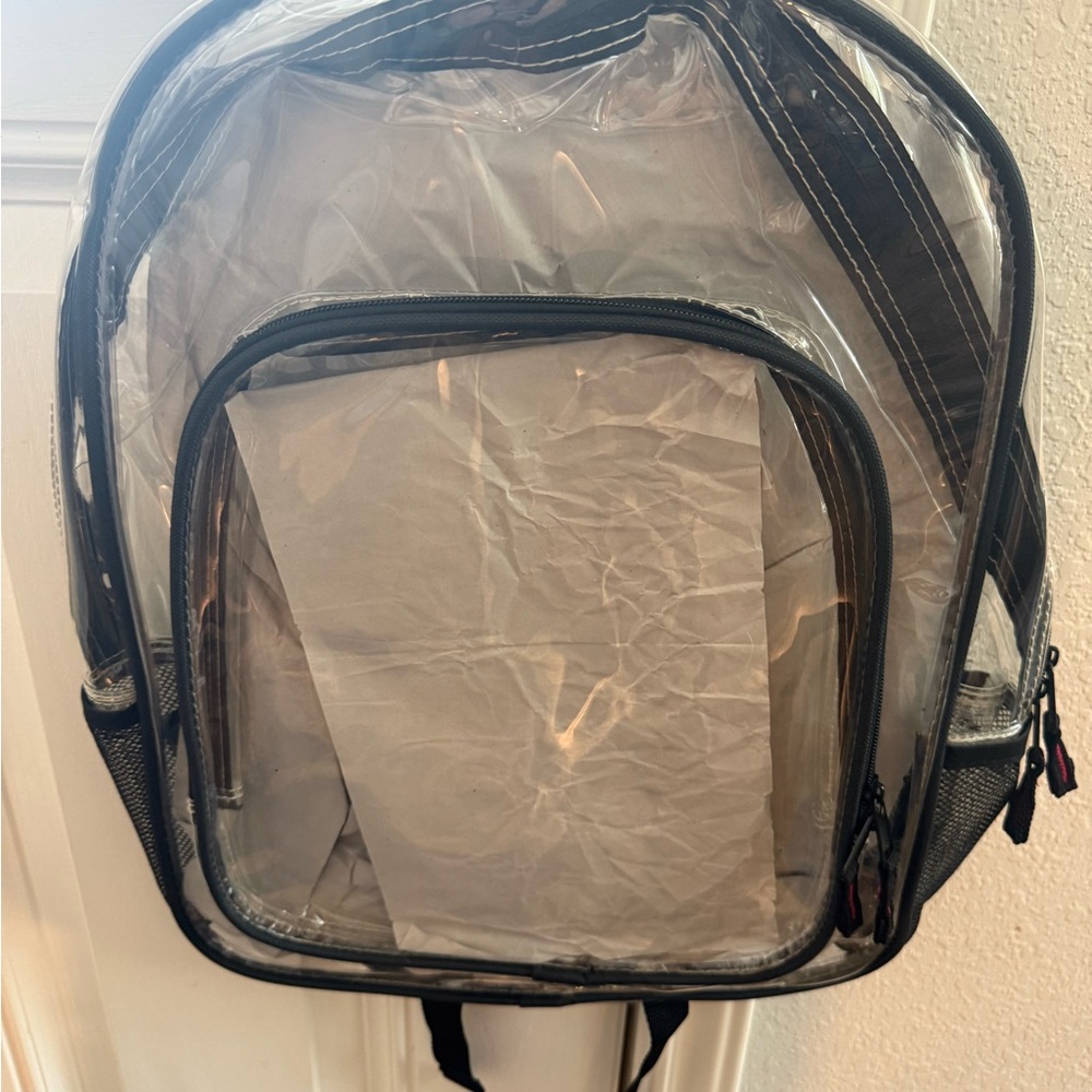 Clear Kids Backpack with Black Trim